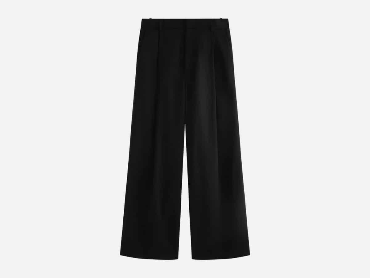 Pantalon décontracté en sergé de coton plissé Venroy 1