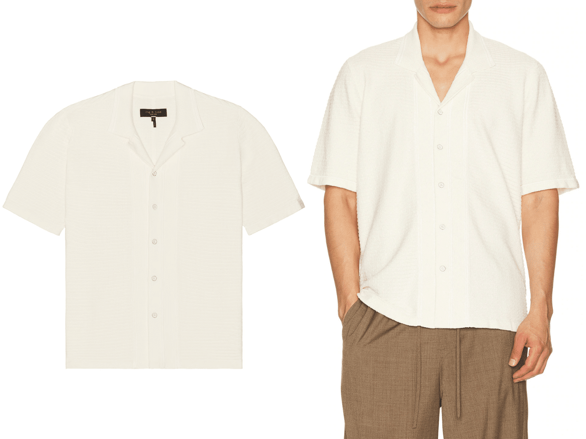 Chemise de camp ottoman Zuma chiffon et os