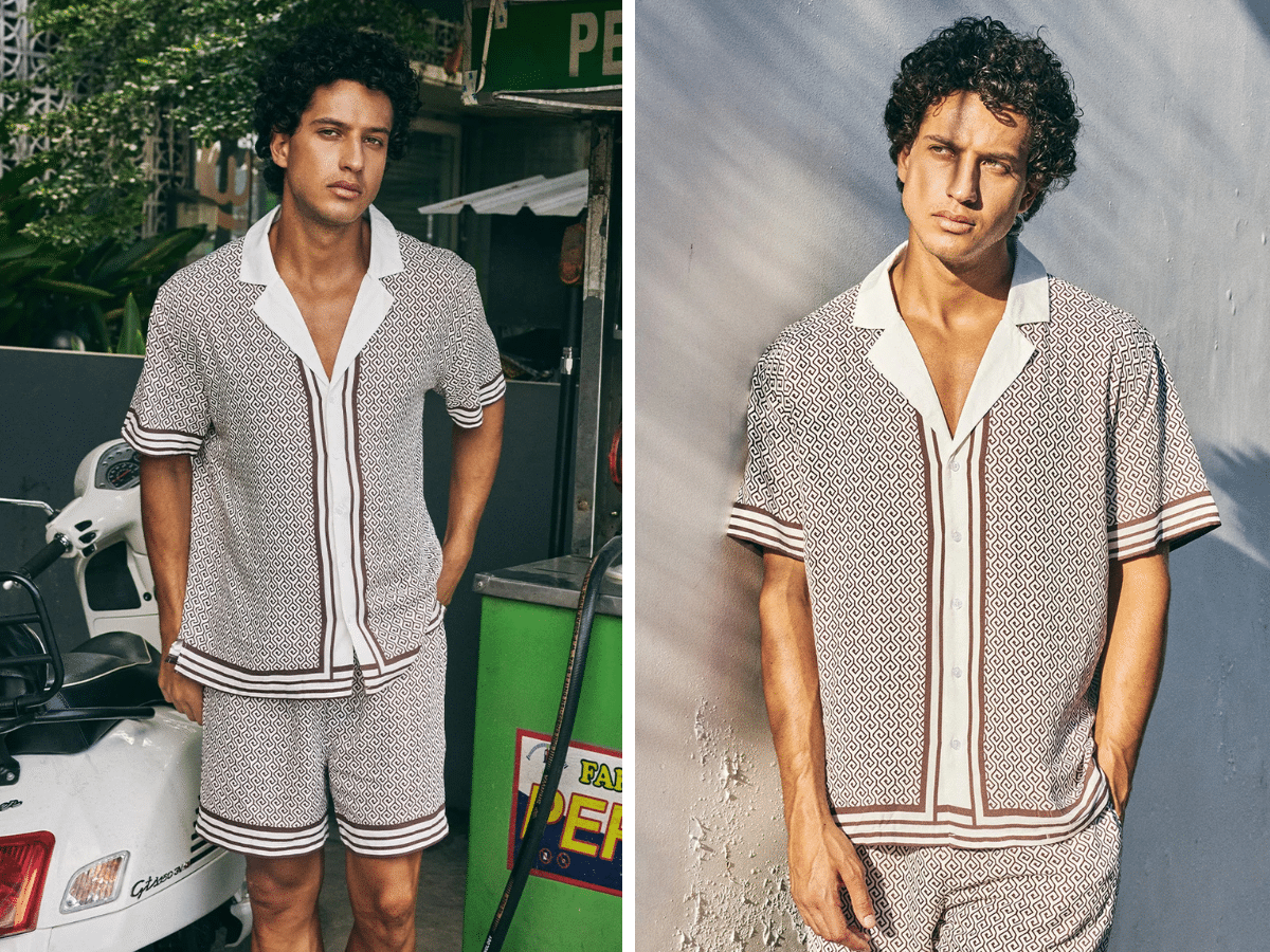 Chemise à col Henry Camp de Runaway Label