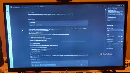Gemma 4 fonctionnant sur un moniteur