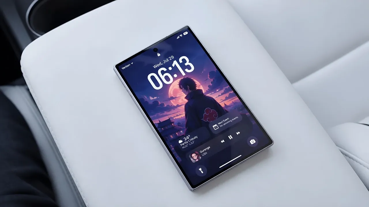 Appareil Samsung Galaxy Z Fold posé sur une surface plane