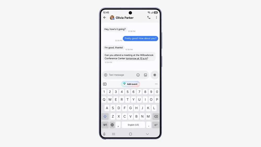 Un Samsung Galaxy S26 affichant l’écran de mise à jour du logiciel