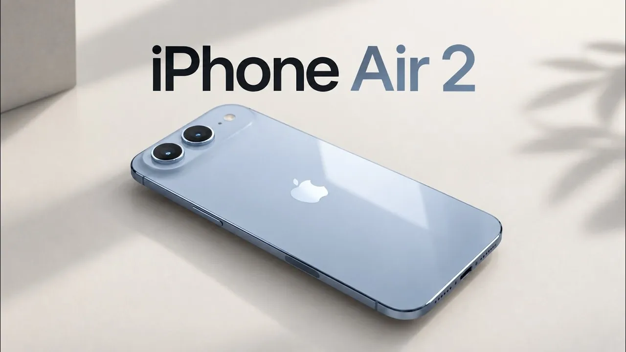 Vue de profil latérale montrant le châssis mince d'un concept iPhone.