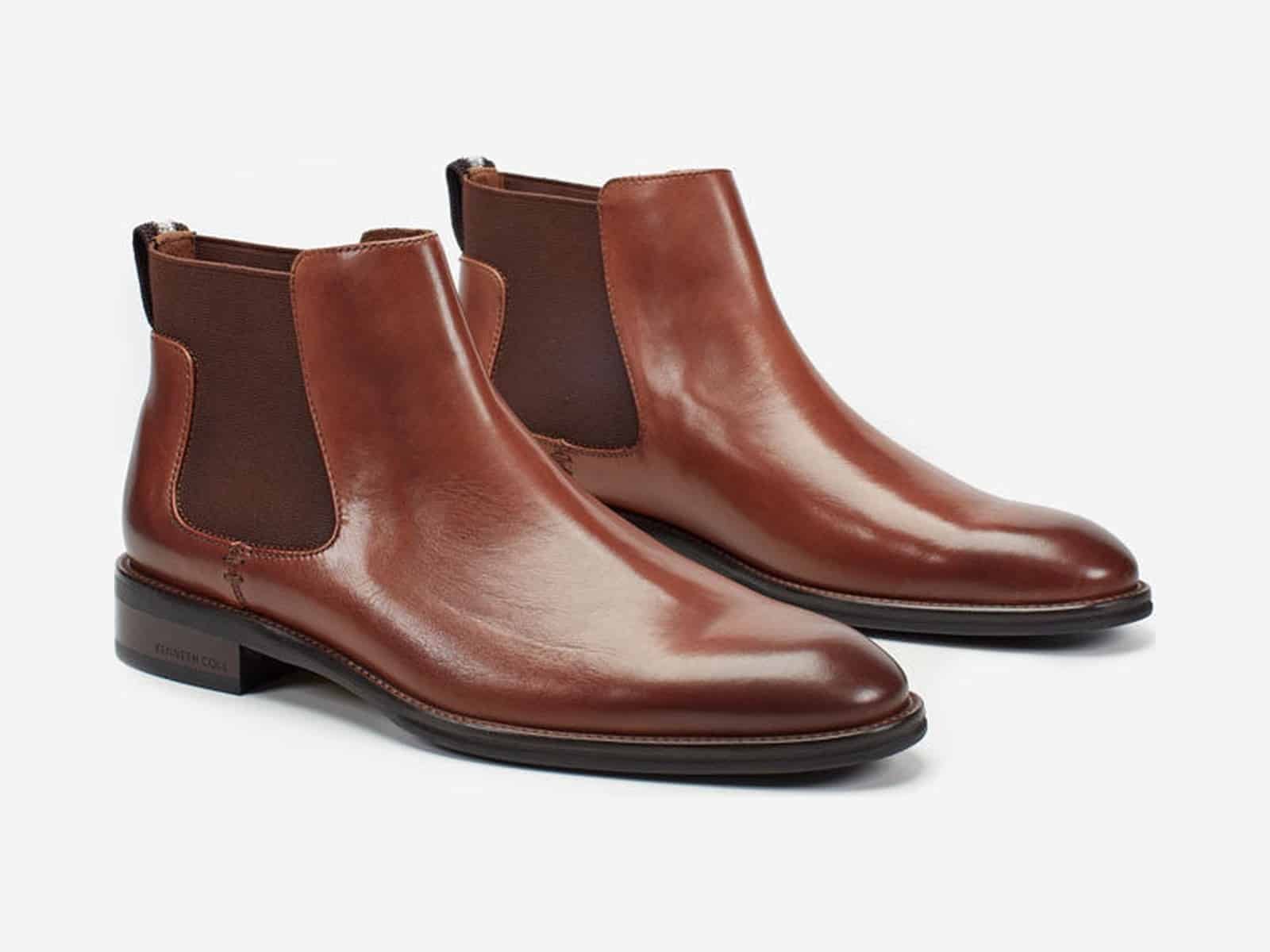 Bottines Chelsea Kenneth Cole Tully en cuir cognac (6 sur 6)