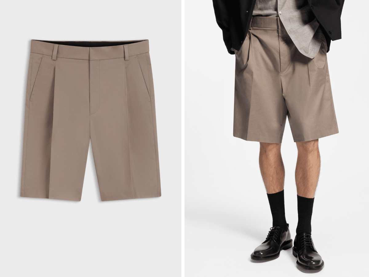 Short Hugo Boss coupe décontractée en sergé de coton stretch