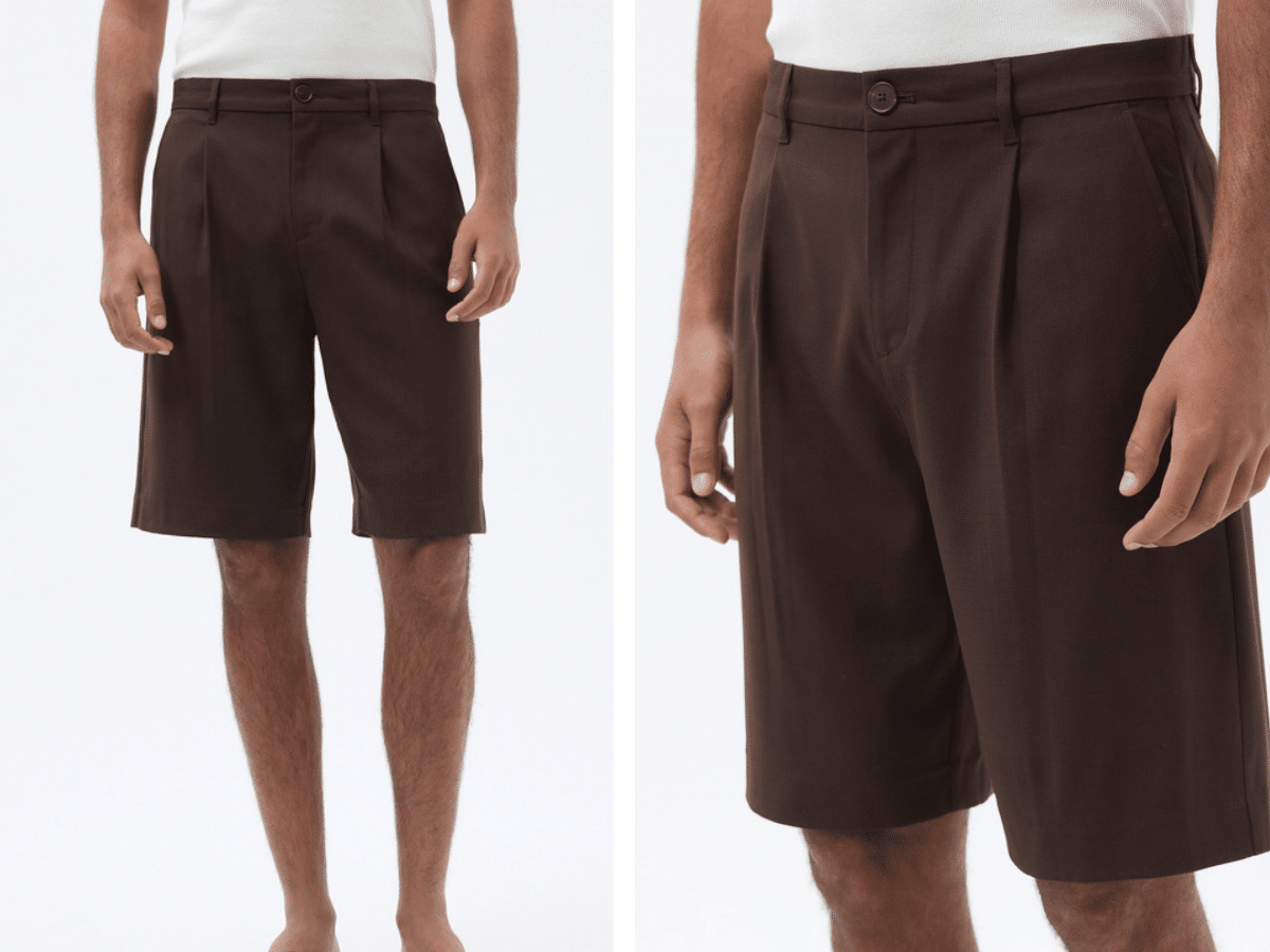 short plissé ajusté Aere