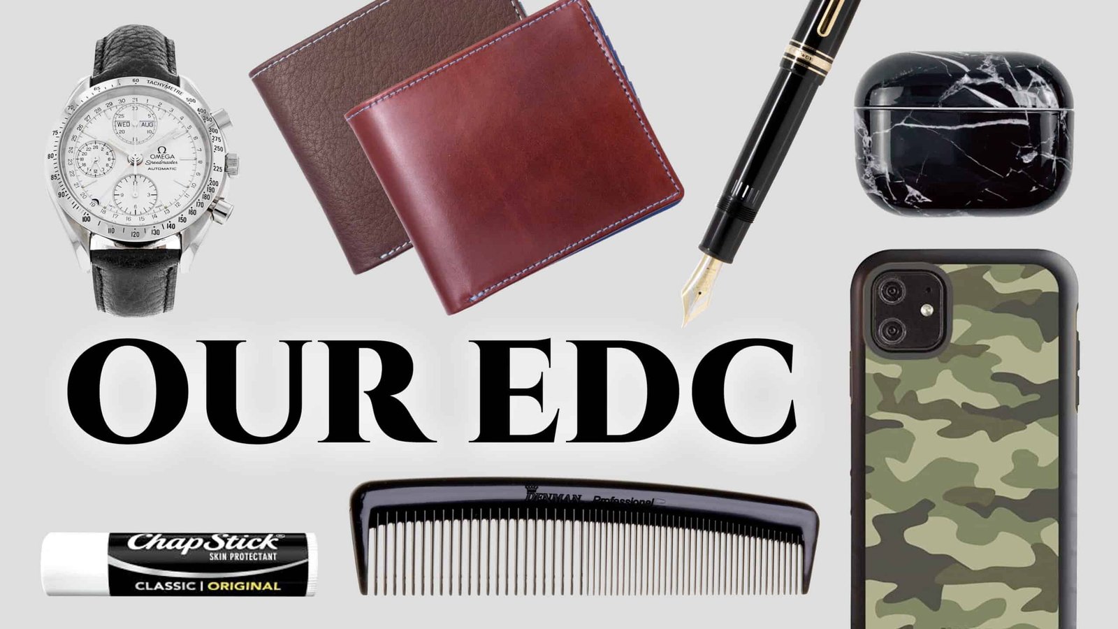 Notre Edc 3840X2160 à l'échelle Différents objets de tous les jours des quatre personnalités filmées par Gentleman's Gazette