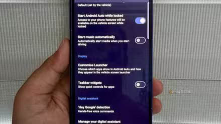 Paramètres Android Auto dans Samsung Galaxy Z Fold 6