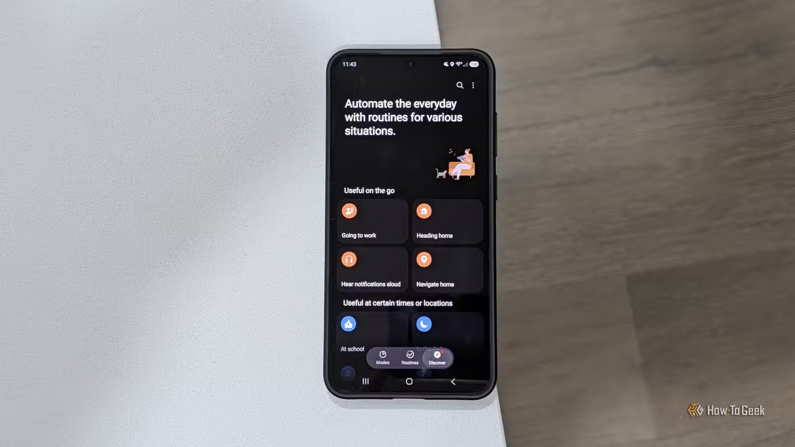 Modes et routines Samsung sur le Galaxy S25. 