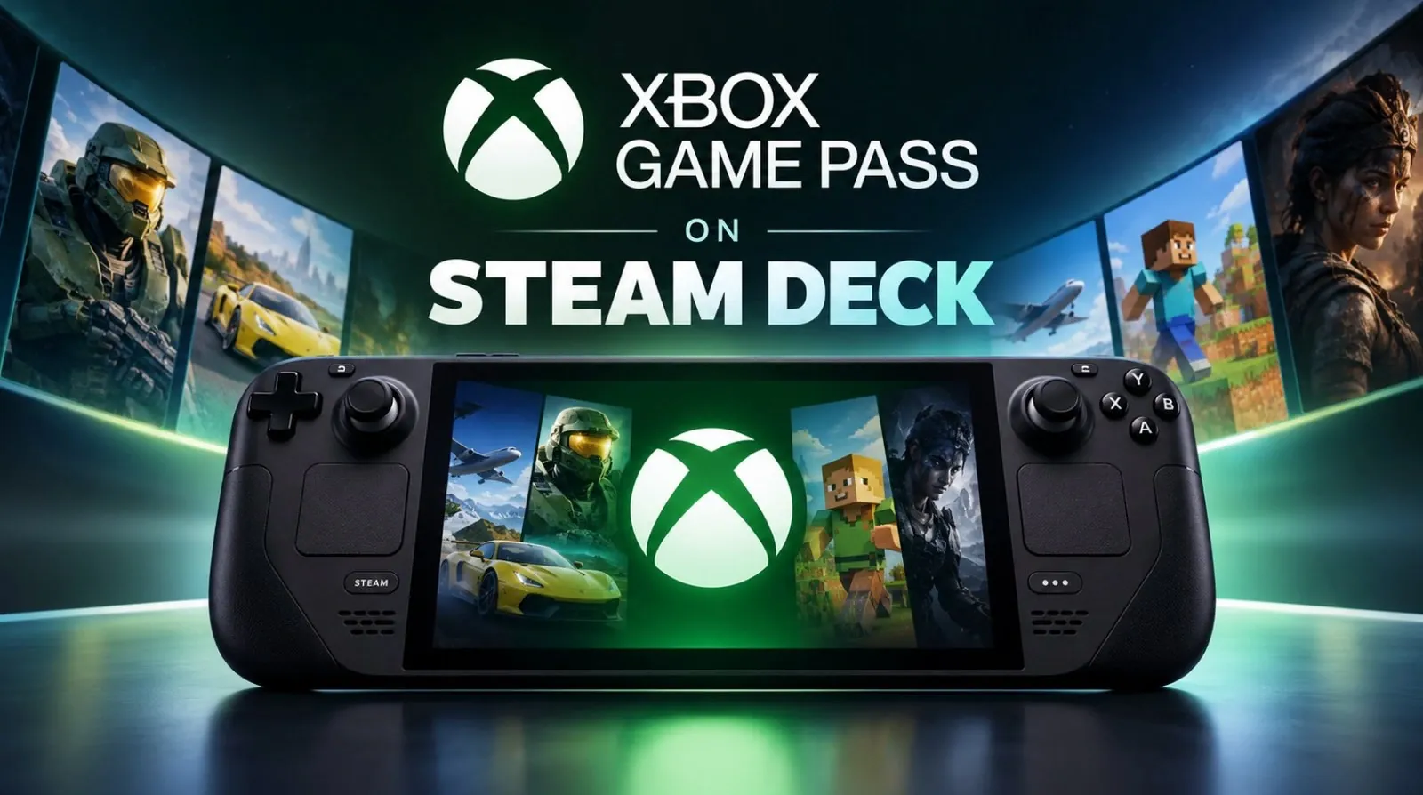 Un Steam Deck fonctionnant en mode bureau lors de l’installation.