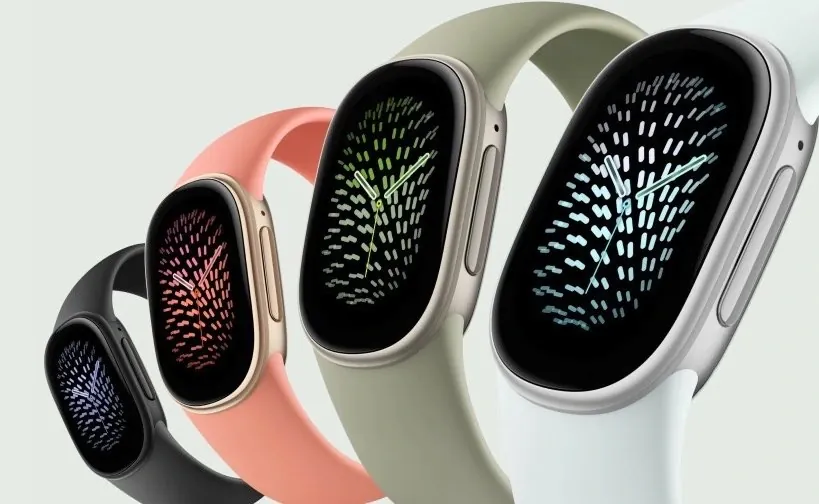 Comparaison côte à côte du Fitbit Edge et du Fitbit Air sans écran.