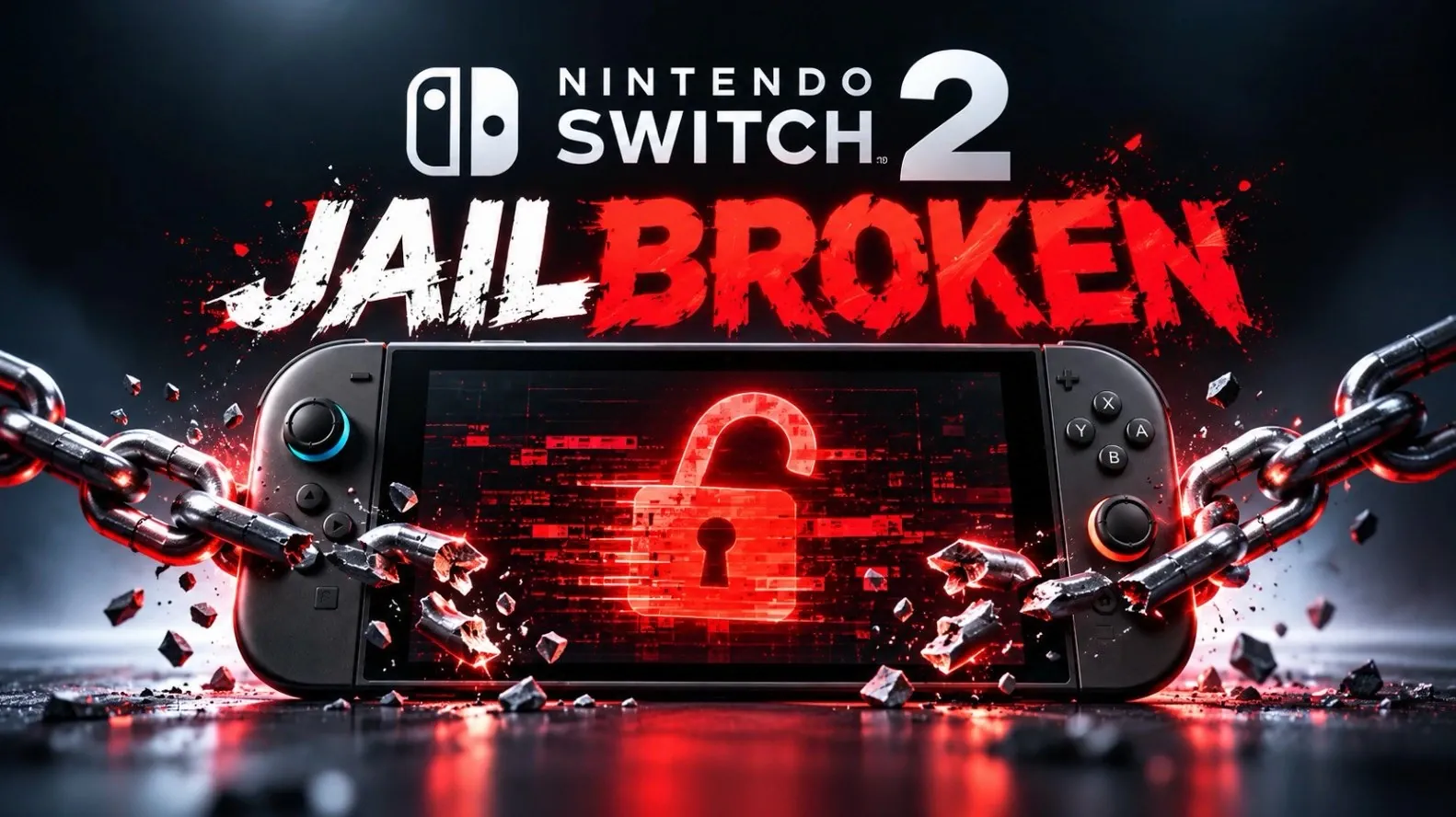 Personne détenant une console Nintendo Switch 2 modifiée