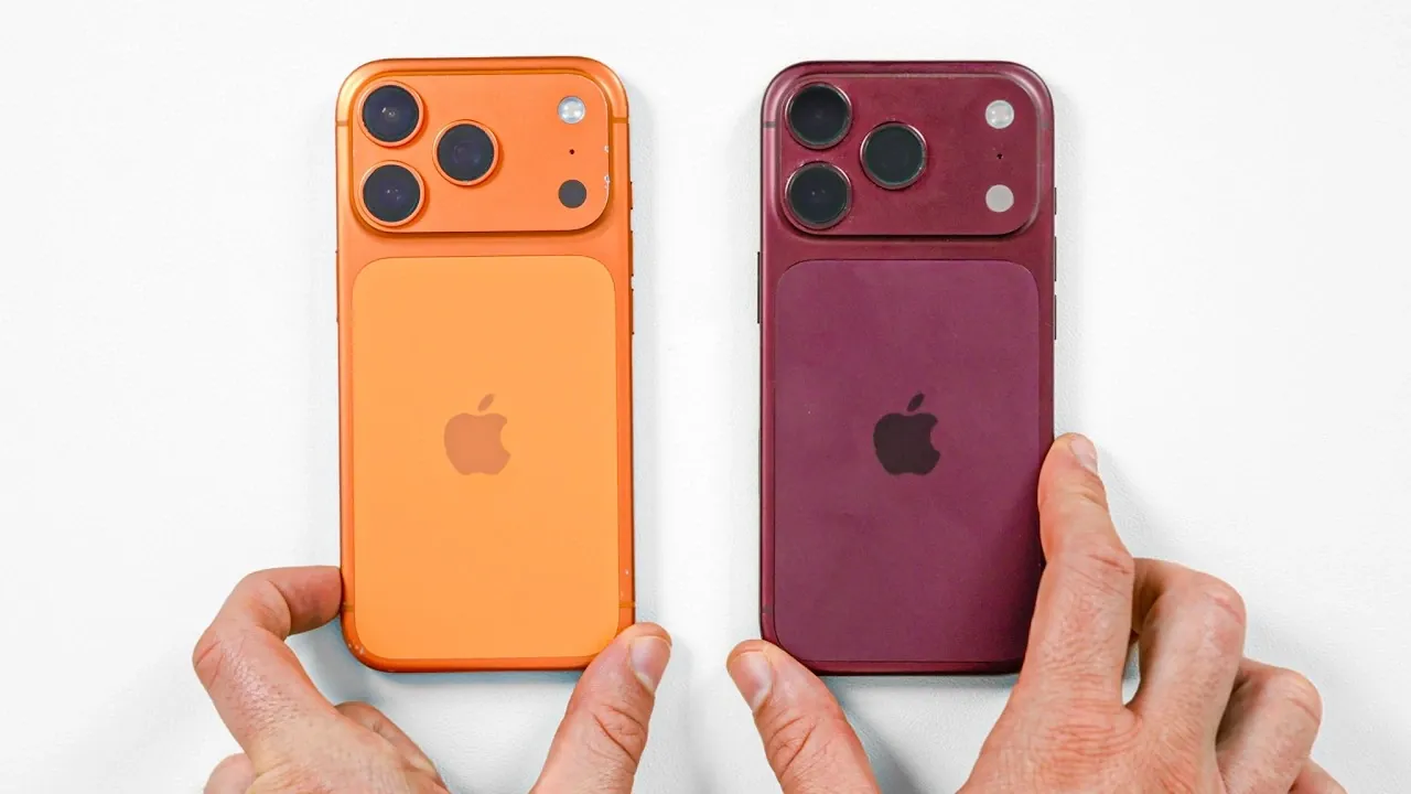 Les quatre options de couleurs pour l’iPhone 18 Pro, dont la floraison des glaciers et le bordeaux.